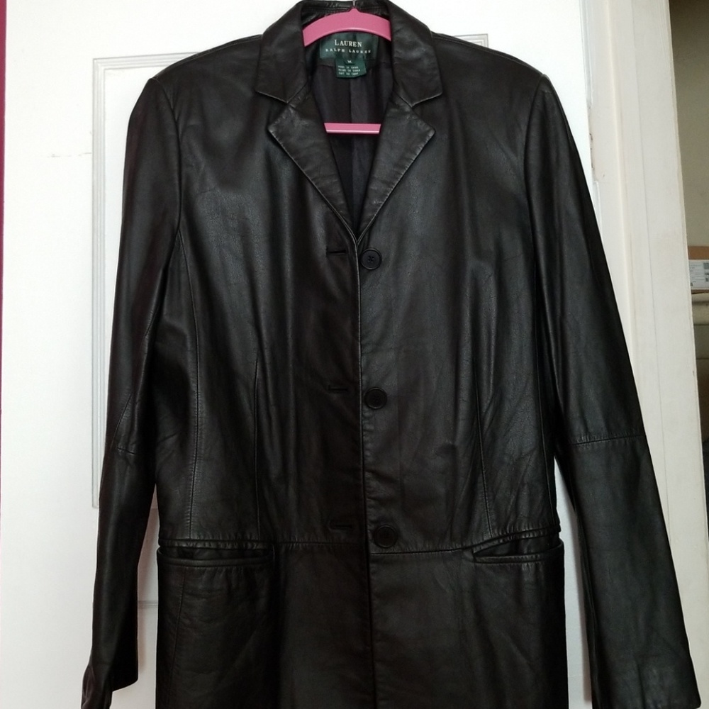 Ralph Lauren Black Leather coat